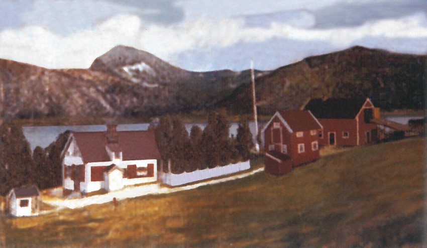 Gammelt maleri av eiendommen Godthaap i 1917